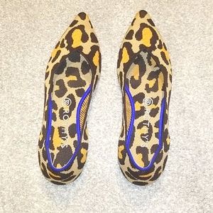 Cheetah print Rothy's pointed toe flats
